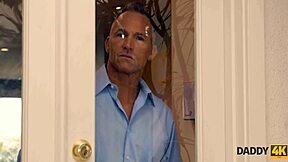 Hey, wanna see a girl cheat with her stepdad by the outdoor pool on Daddy4k?