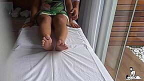 Brazilian Teen Receives Tantric Massage on Her Tits and Tight Pussy