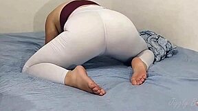 Eating Perfect Bubble Butt Through Ripped Yoga Pants