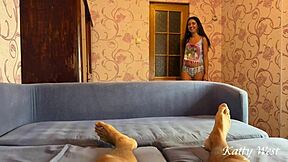 step sister came to me and asks to fuck her while we are at home alone