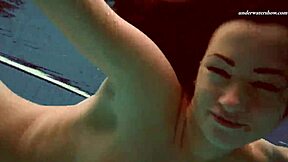 Watch Alla Smoke Naked in the Pool, Petite Babe Juicy Ass