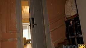 Debt4k lender tracks down sex toy fan and seduces debtor in reality hd.