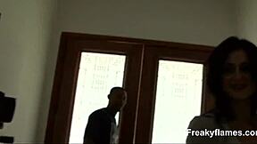 Teen sister tries monster cock in anal position.