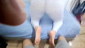 Eating Perfect Bubble Butt Through Ripped Yoga Pants