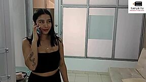 Beautiful petite latina wants fun with her stepbrother's cock.