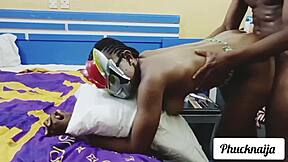 Petite Ebony Housemaid Can't Handle Big Black Cock