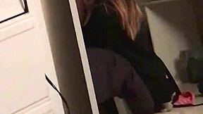 Young slut gives interracial blowjob in dorm