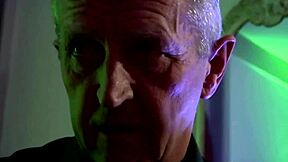 Skinny blonde teen 18+ sucks old guy's hard rod.