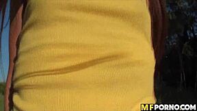 I watched my hot latina girlfriend get fucked outdoors in pov