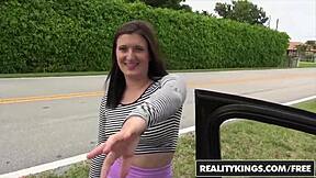 Aryah May and JMac in street blowjob special