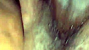 Her pussy splashes creamy waters.