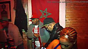 Ebony Girl Does Striptease in Public