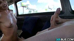 savannah fox, a new yorker slut, gets fucked on the bus till she cums