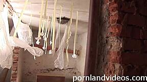 Blonde Slut's Anal Threesome with Two Big Cocks?