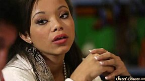 yo, watch this ebony stepteen ride her new stepdaddy hard!