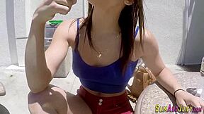 a curvy woman with a big booty takes an exciting ride