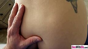 stepsister does striptease for stepbrother, sucking big cock and getting fucked 😏