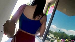 a curvy woman with a big booty takes an exciting ride