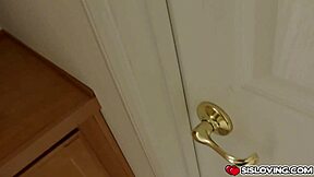 ike contrasts with velvet rain's shaved pink pussy screwing