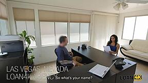 loan4k gorgeous brunette in trouble, man eager to help!