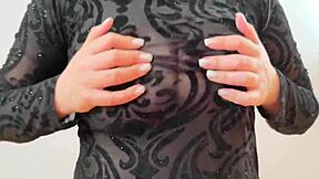 Teen wears sweatshirt revealing large breasts and nipples. Depravedminx captures the outdoor rough riding scene.