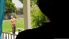 experienced woman engages with young errand boy intimately