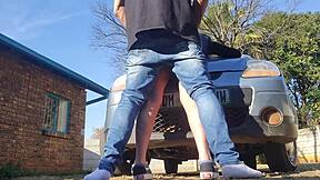 Stepdaughter drilled hard in her first car ride