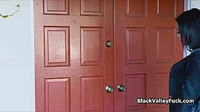 Cheating with sweet ebony pussy while gf is home!