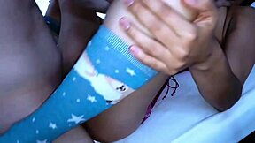 finally, padrastro tastes my wet coño after class