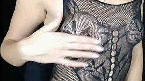 Real Nipple Orgasm with Pigtail Brunette