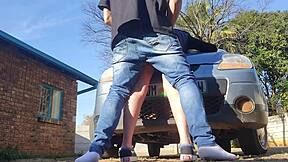 Stepdaughter drilled hard in her first car ride