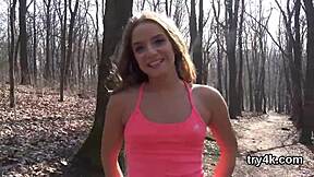 lovely teen gives deepthroat blowjob in pov then gets her pussy pounded hard