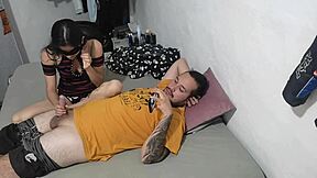 The neighbor sucked my cock when I asked her