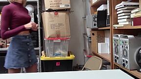 Adorable teen rides huge cock in tight pussy