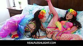 Teen Uses Realfleshlight While Getting Ready For Pride