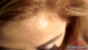 teen oiled feet in a family competition game with blowjob threesome