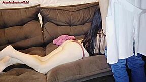 wife cheats with big cock masseur at home