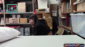 Santa officer punish fucks a shoplifter backstage at the mall. Wild scene! 😈