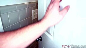 Petite Alt Teen Caught in Shower with Stepbro