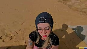 I asked stranger to film me on beach and paid with wet blowjob