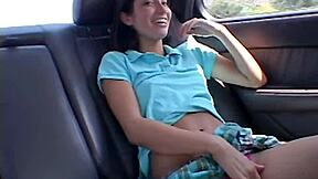 Chloe 18 Shows Natural Tits While Fingering Pussy Outdoors