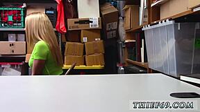 Cop Fucks Teen Girl After Spotting Her Stealing in Office