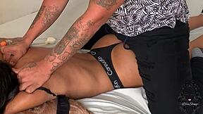 Erotic massage for teen with big ass and natural tits 😘