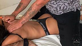 Erotic massage for teen with big ass and natural tits 😘