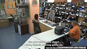 Czech Pawn Shop - Young Girl LOVES to Swallow