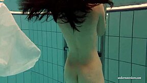 hungarian teen petra gets nude in pool for me