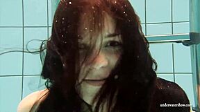 hungarian teen petra gets nude in pool for me