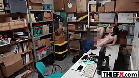 Lp office teaches pretty cutie stealer very quick in garage