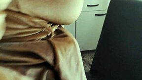 Teen in pantyhose does striptease at window