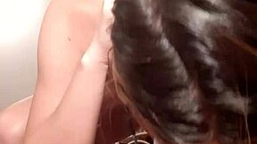 Petite Tattooed Blonde Aisha Guti Gags On Dildo At Home